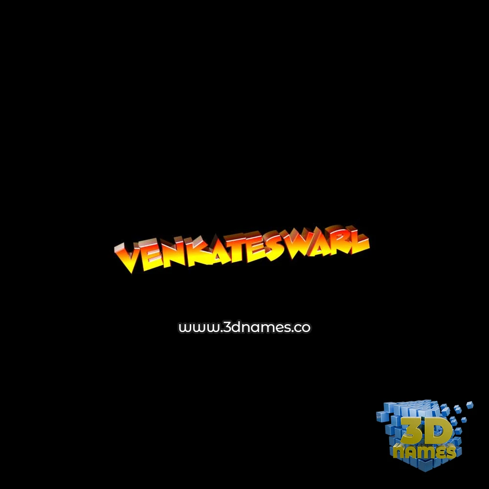venkateswarl in Black Background style - 3D name wallpaper