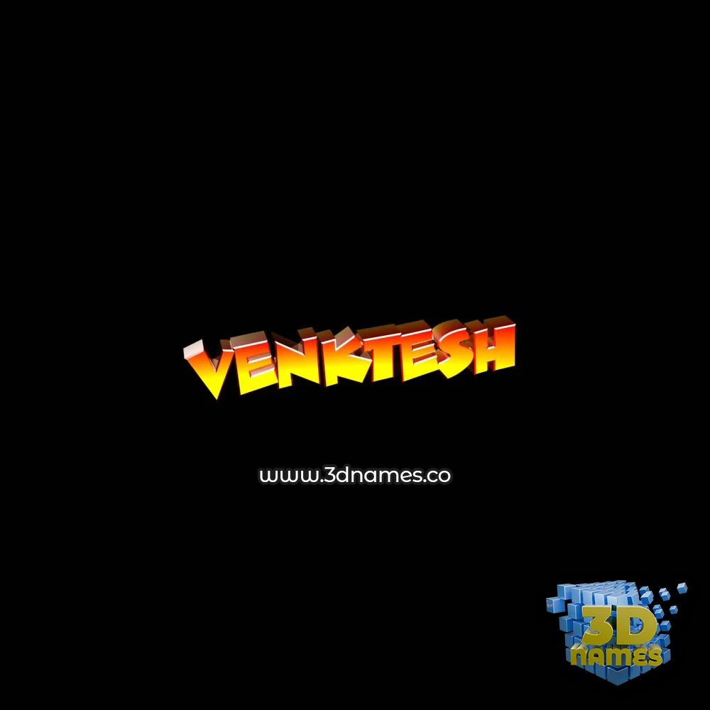 venktesh in Black Background style - 3D name wallpaper