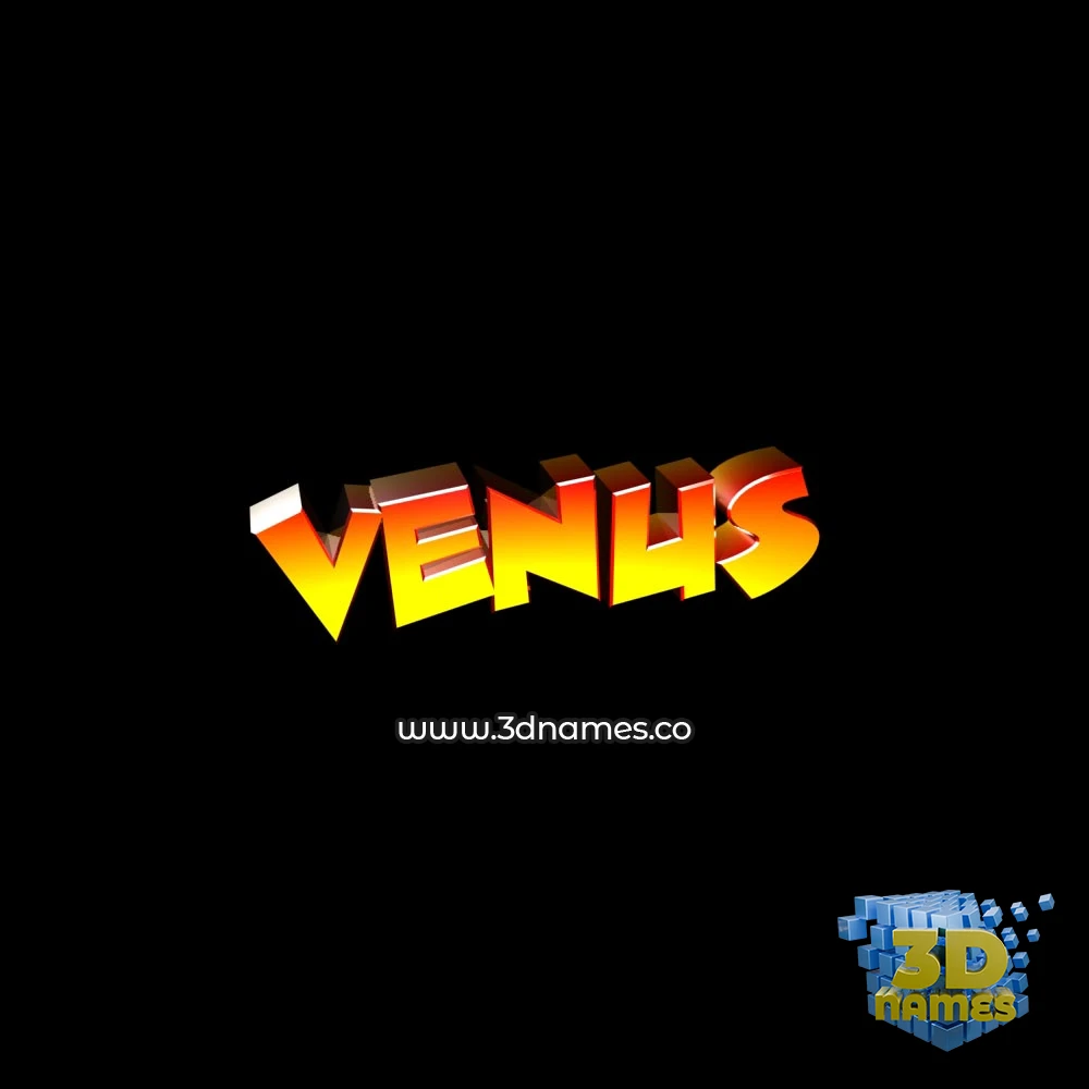 venus in Black Background style - 3D name wallpaper