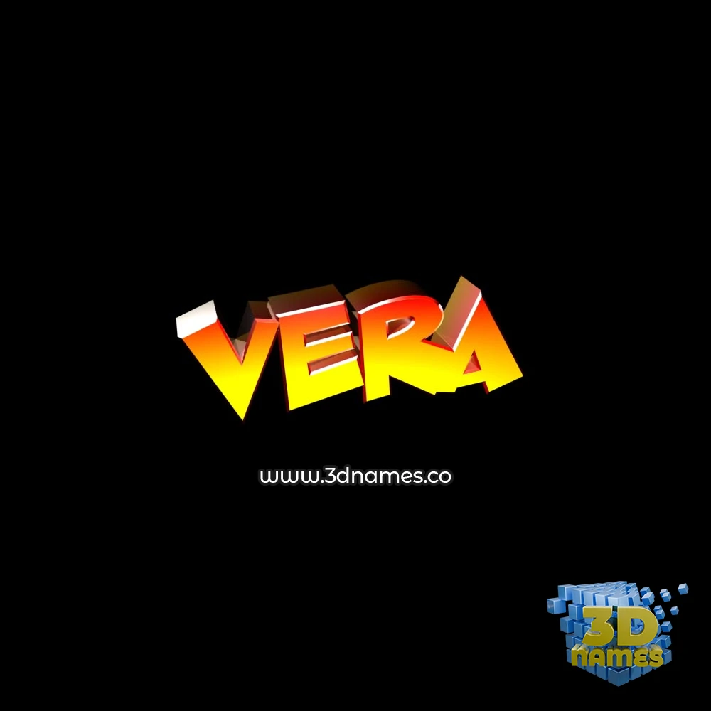 vera in Black Background style - 3D name wallpaper