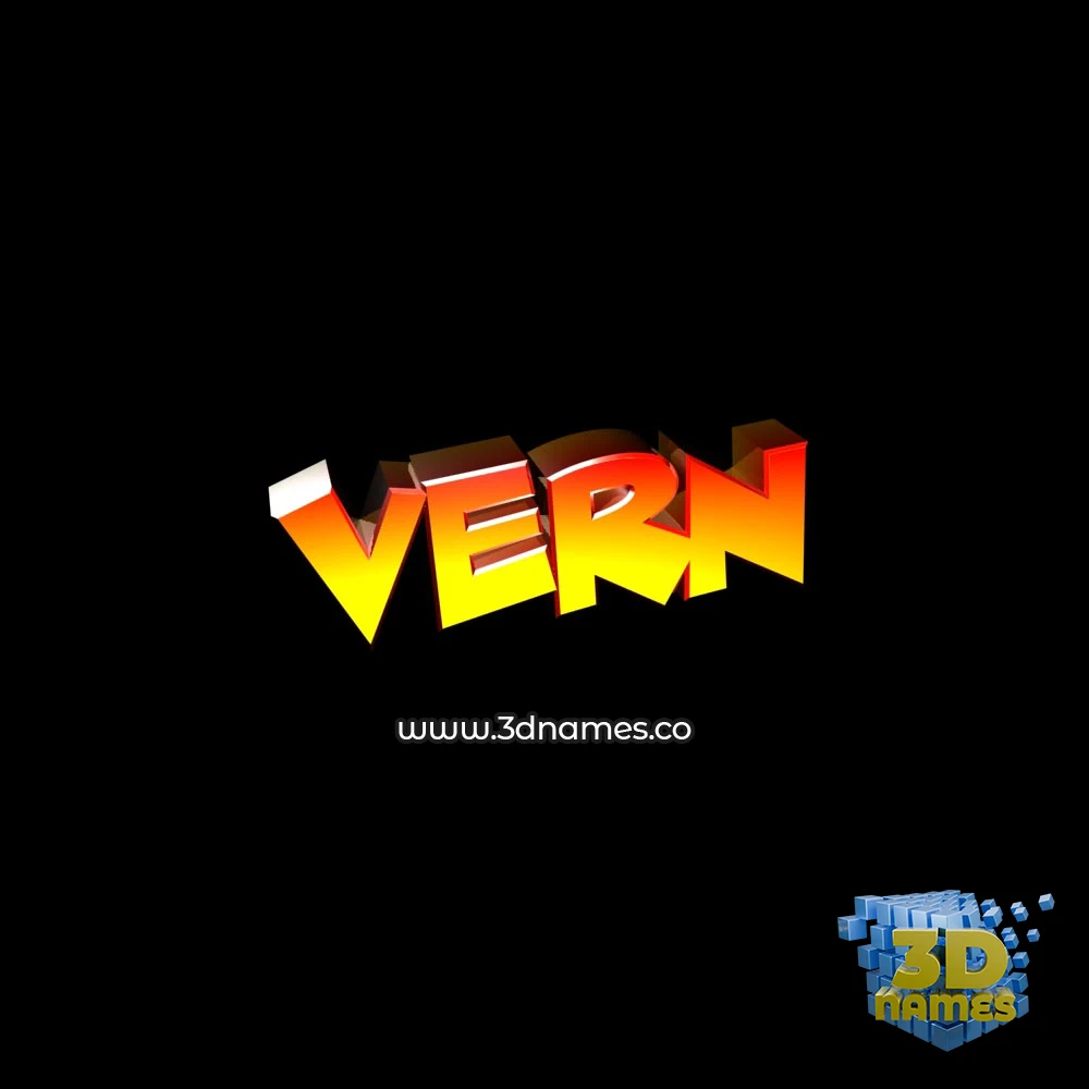 vern in Black Background style - 3D name wallpaper