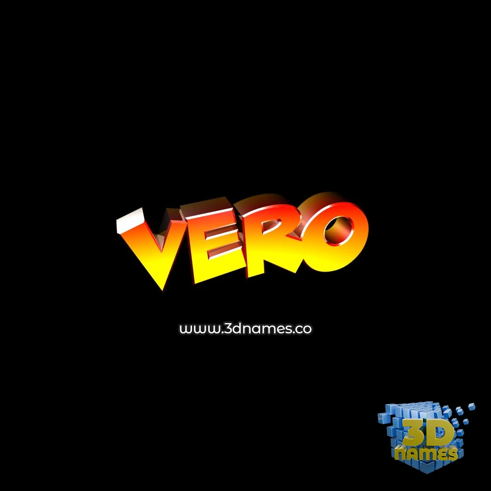 vero in Black Background style - 3D name wallpaper