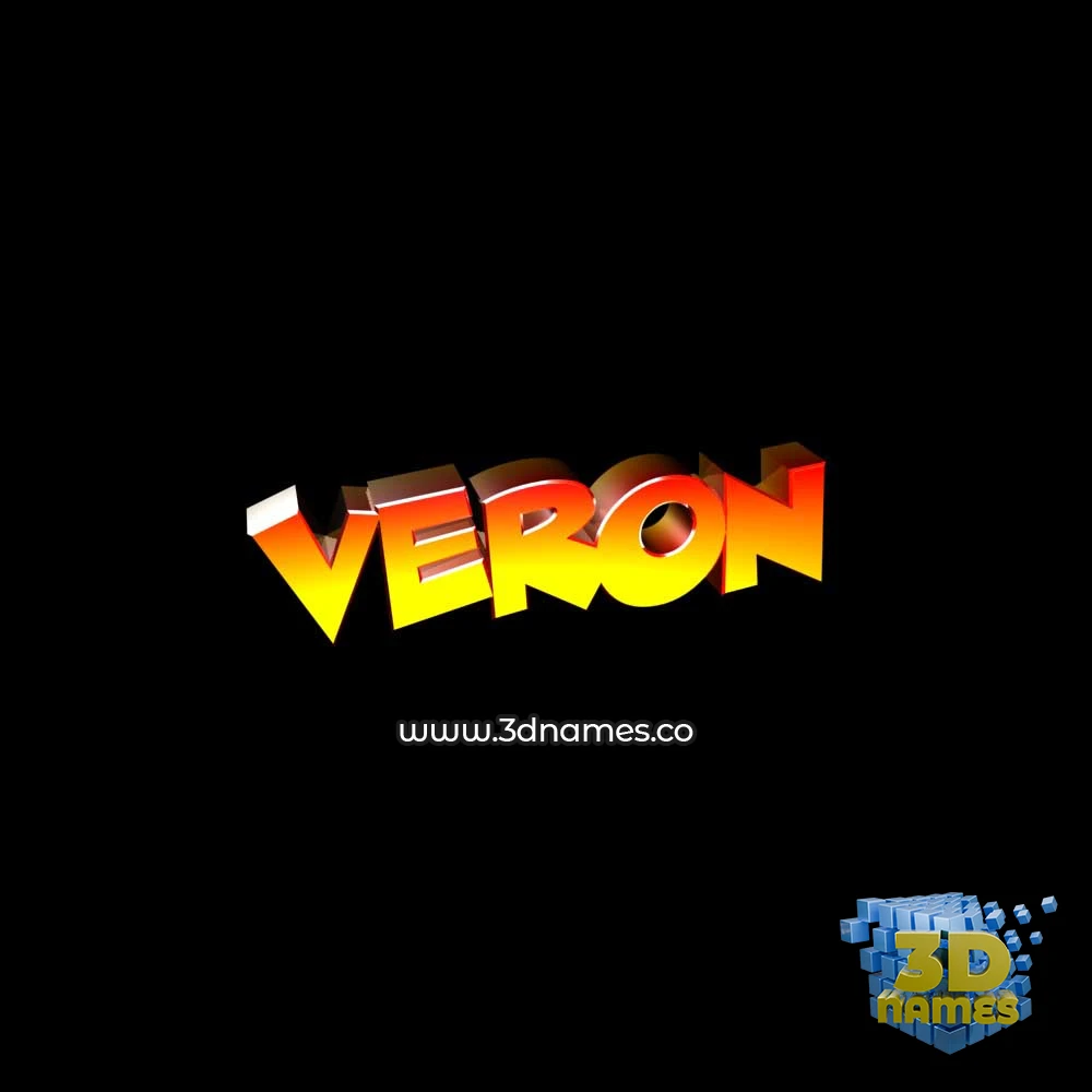 veron in Black Background style - 3D name wallpaper