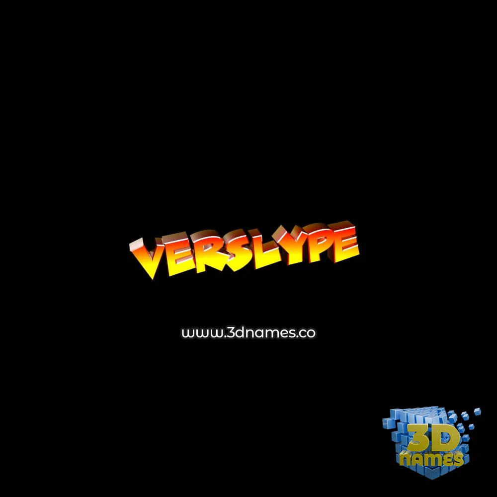 verslype in Black Background style - 3D name wallpaper