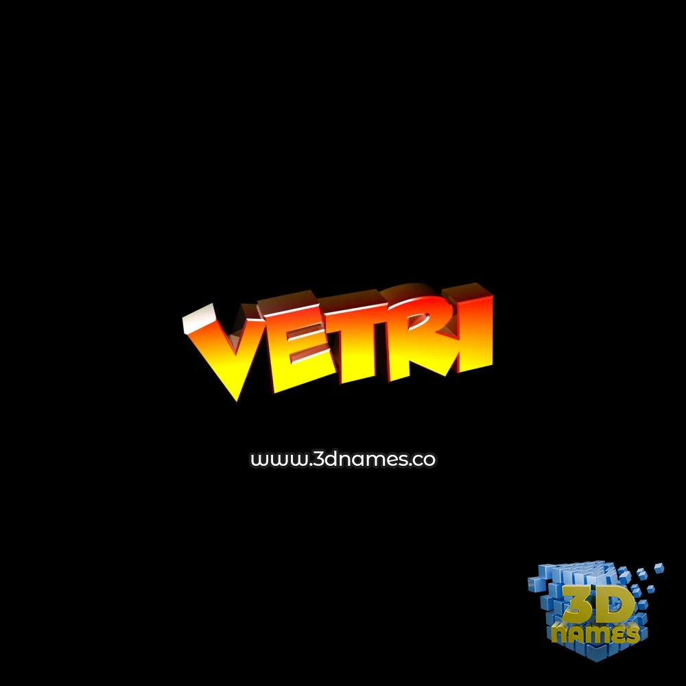 vetri in Black Background style - 3D name wallpaper