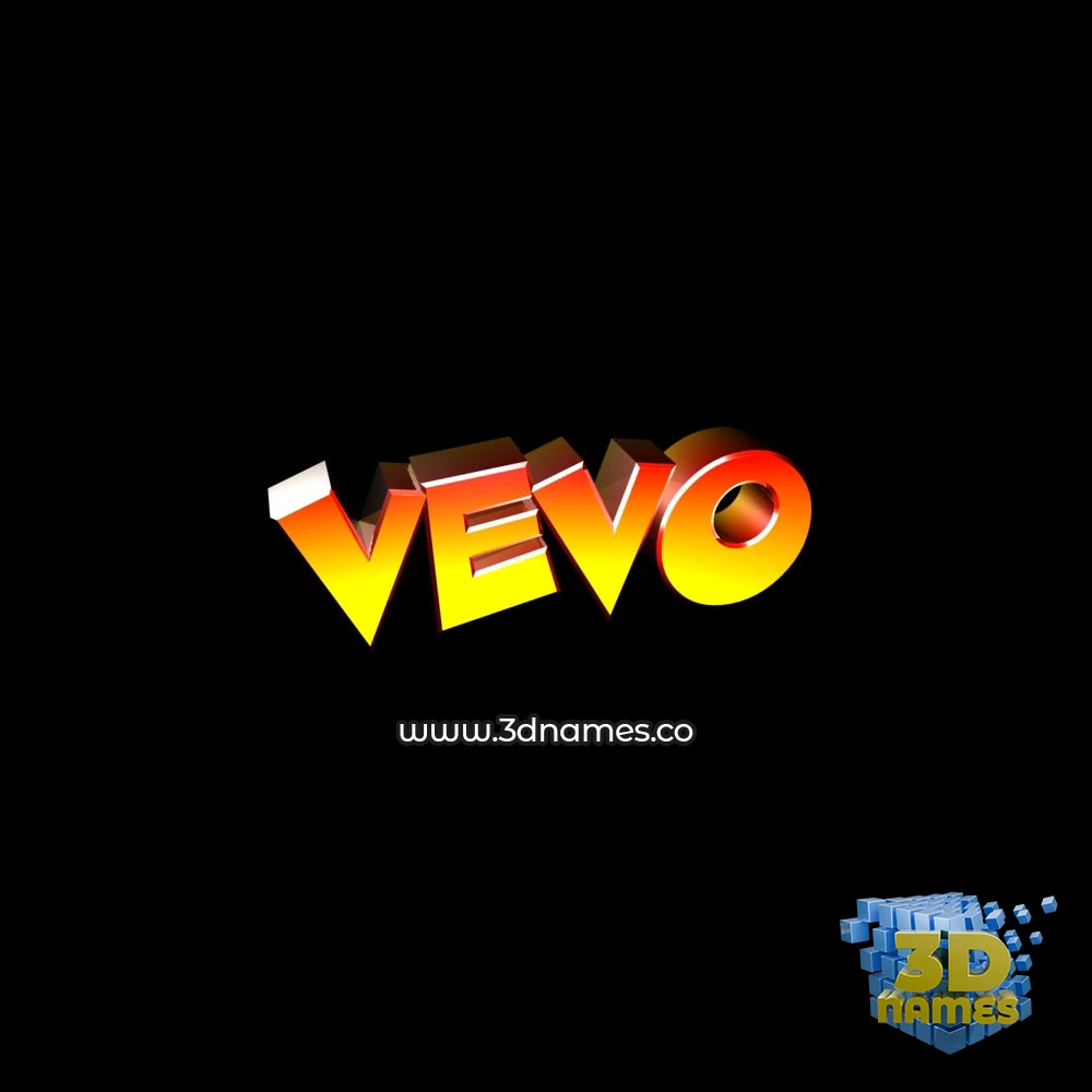 vevo in Black Background style - 3D name wallpaper