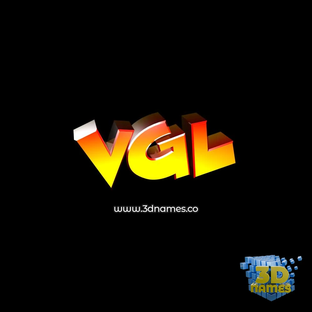vgl in Black Background style - 3D name wallpaper