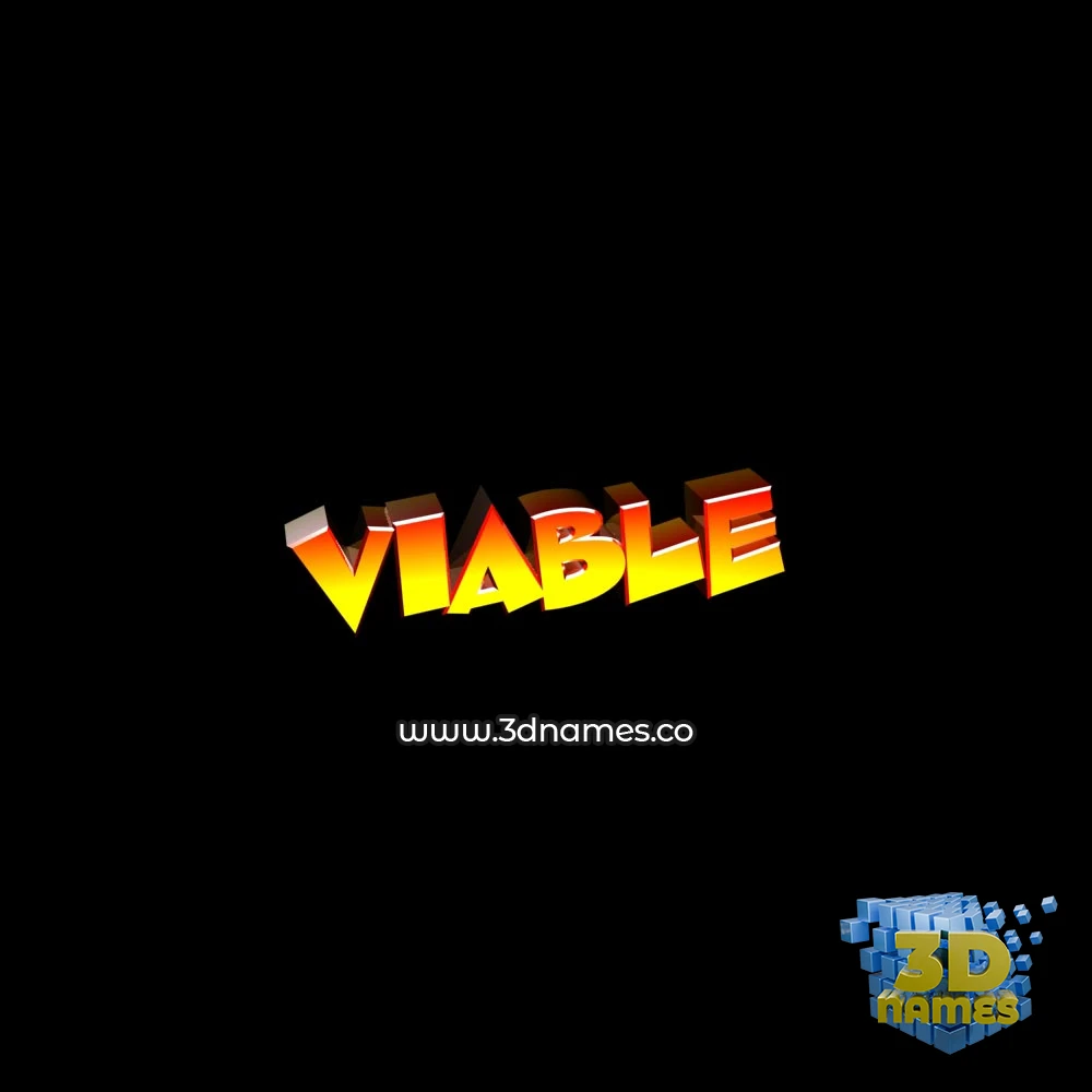 viable in Black Background style - 3D name wallpaper
