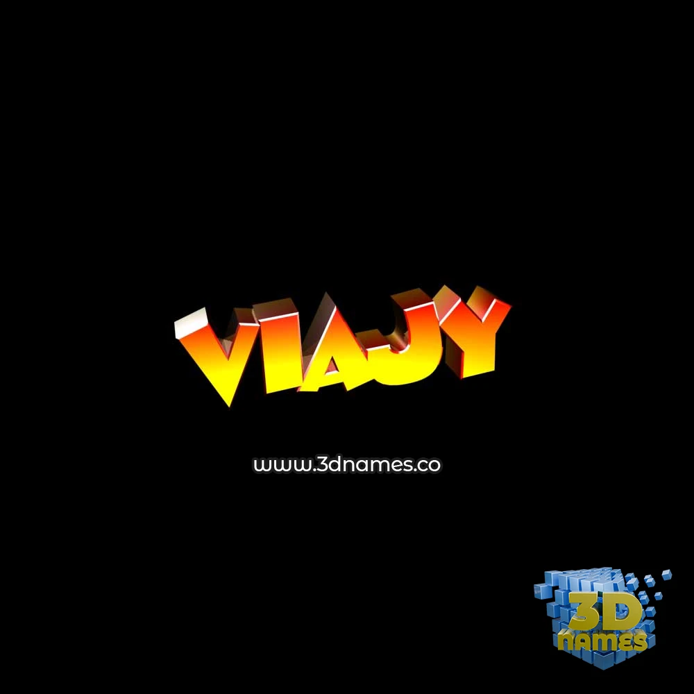 viajy in Black Background style - 3D name wallpaper