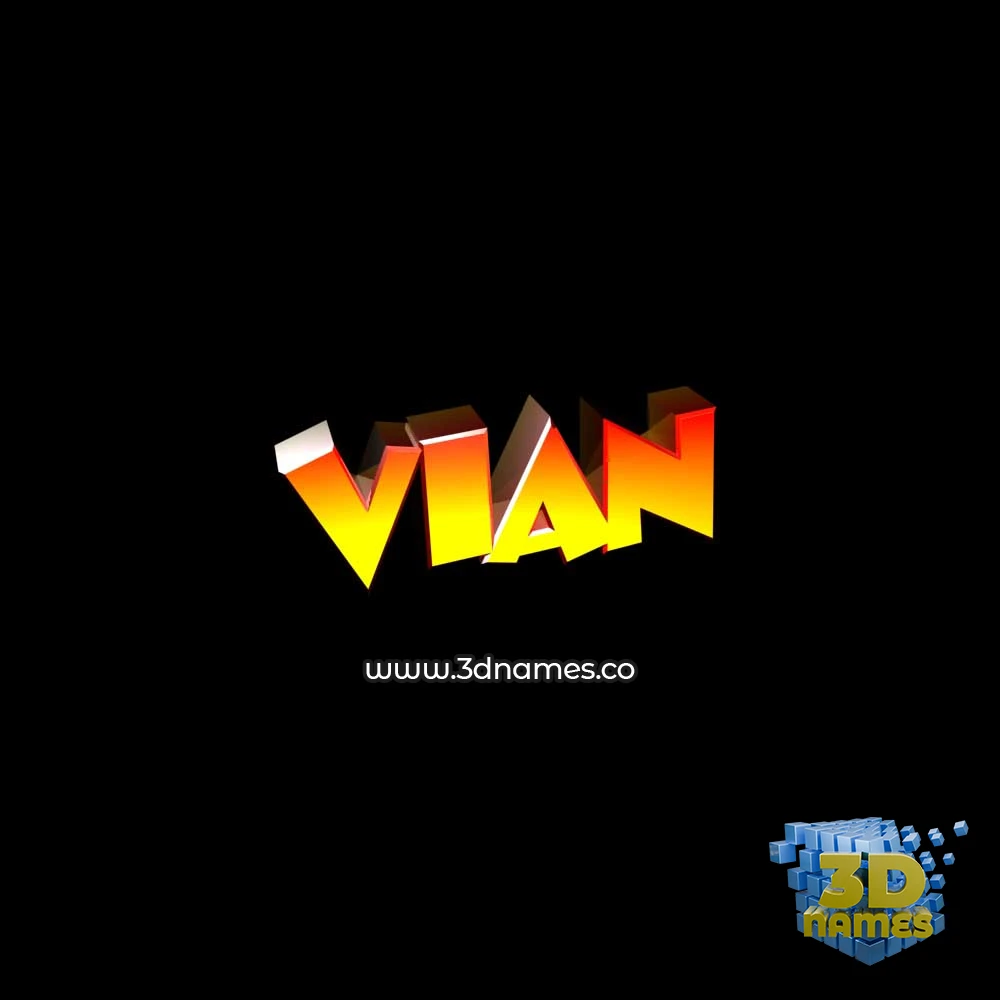 vian in Black Background style - 3D name wallpaper
