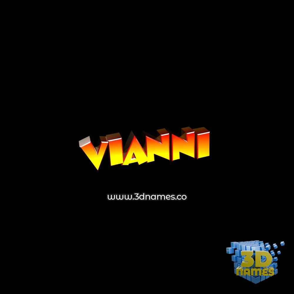 vianni in Black Background style - 3D name wallpaper