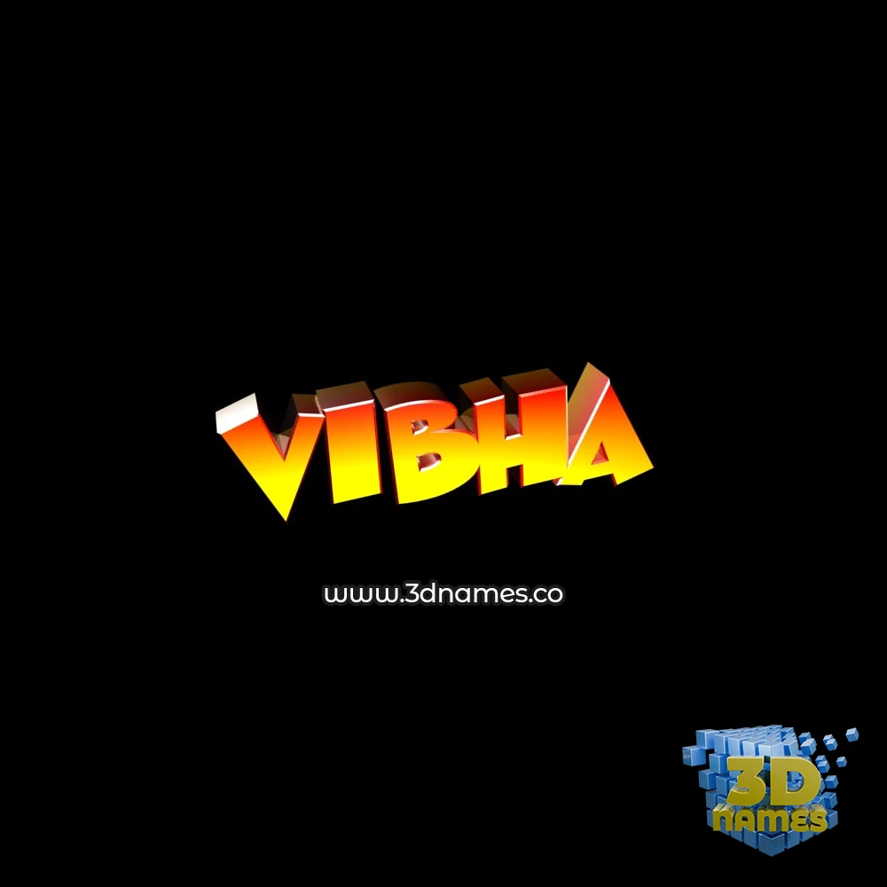 vibha in Black Background style - 3D name wallpaper