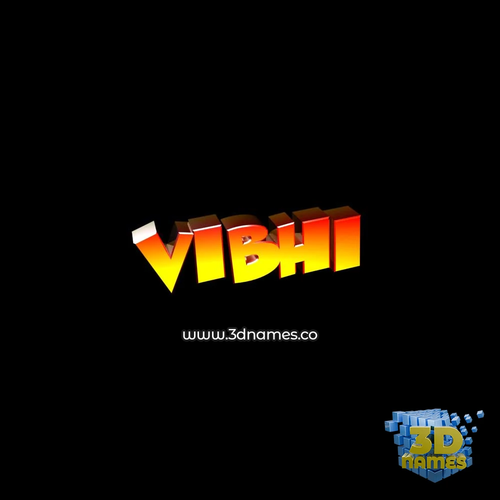 vibhi in Black Background style - 3D name wallpaper