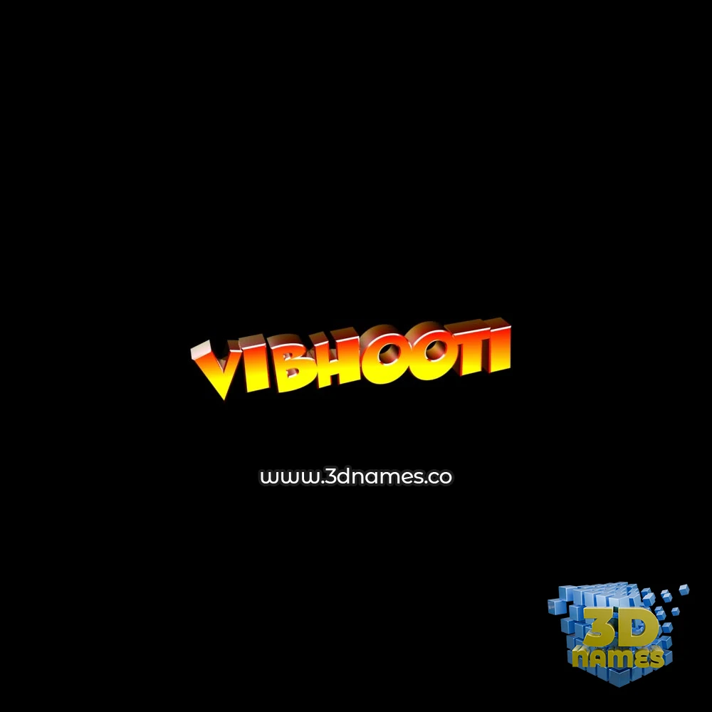 vibhooti in Black Background style - 3D name wallpaper