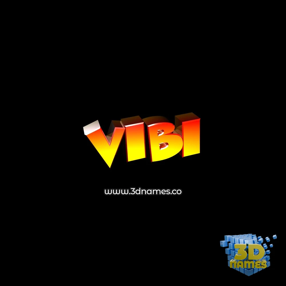 vibi in Black Background style - 3D name wallpaper
