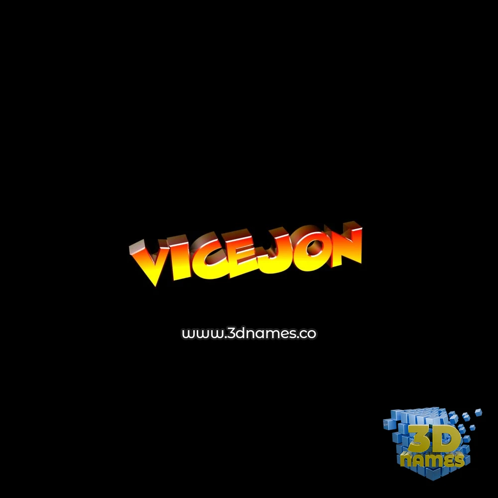 vicejon in Black Background style - 3D name wallpaper