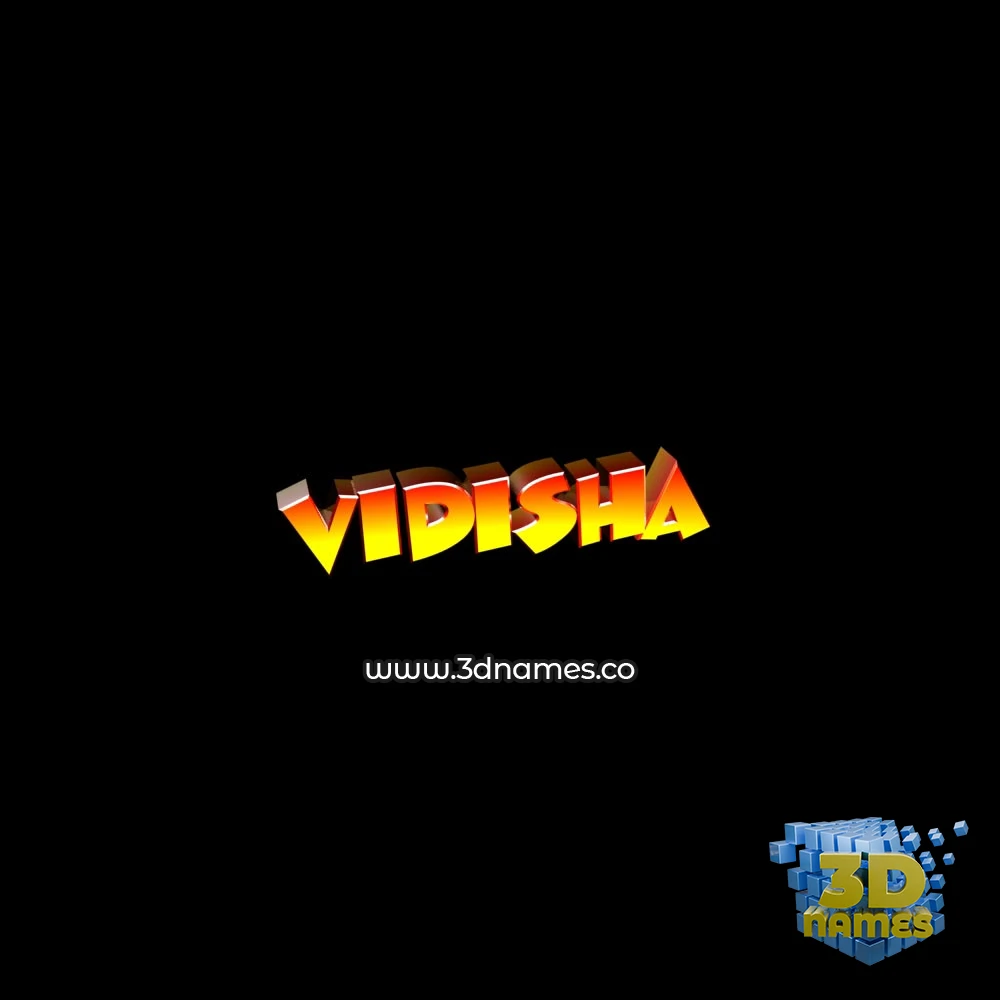 vidisha in Black Background style - 3D name wallpaper