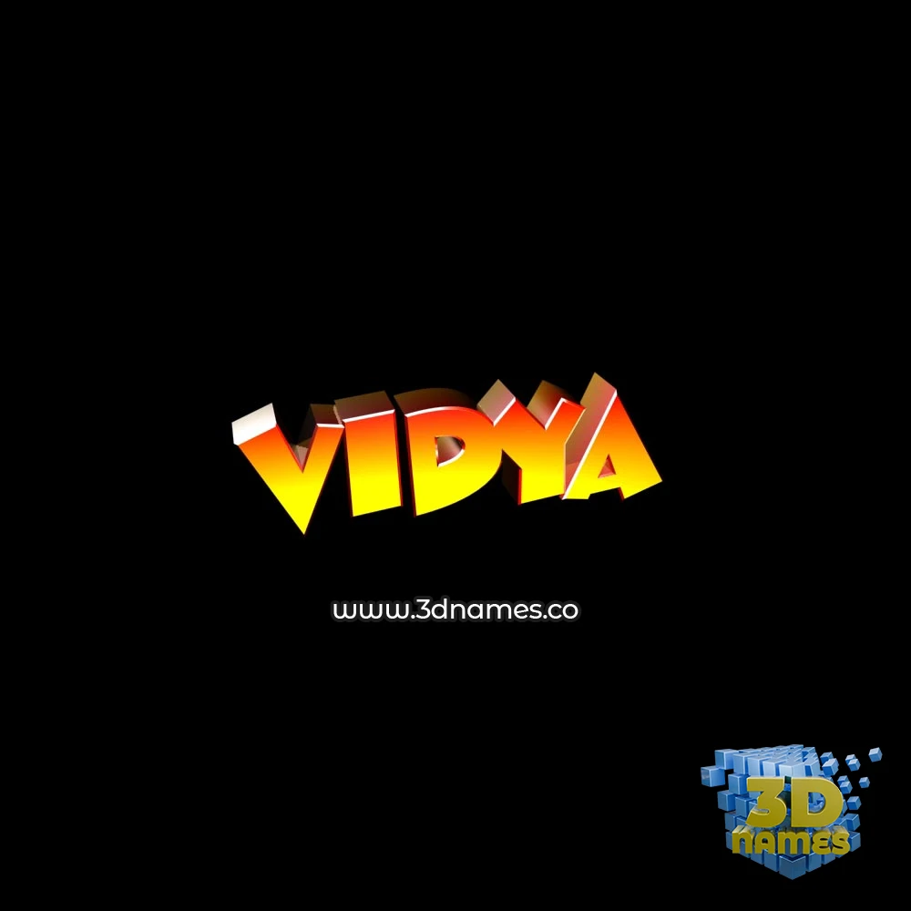 vidya in Black Background style - 3D name wallpaper