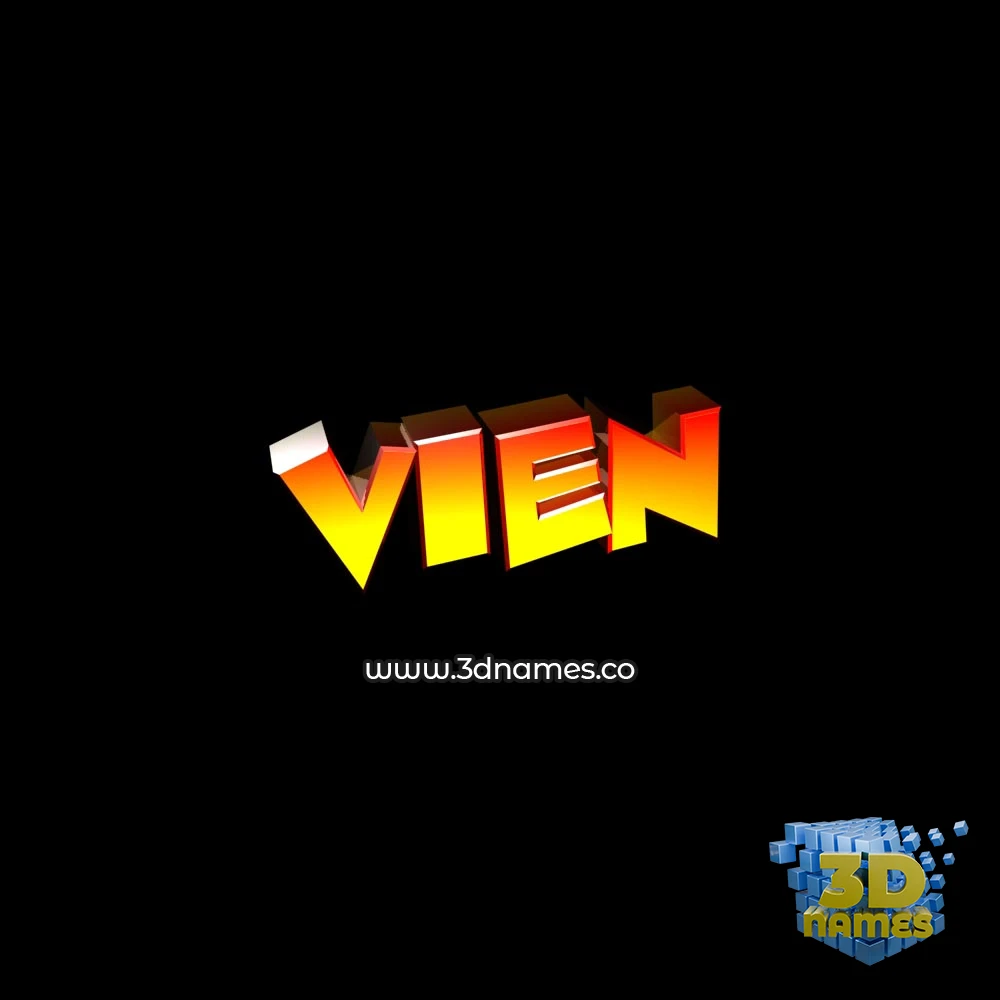 vien in Black Background style - 3D name wallpaper