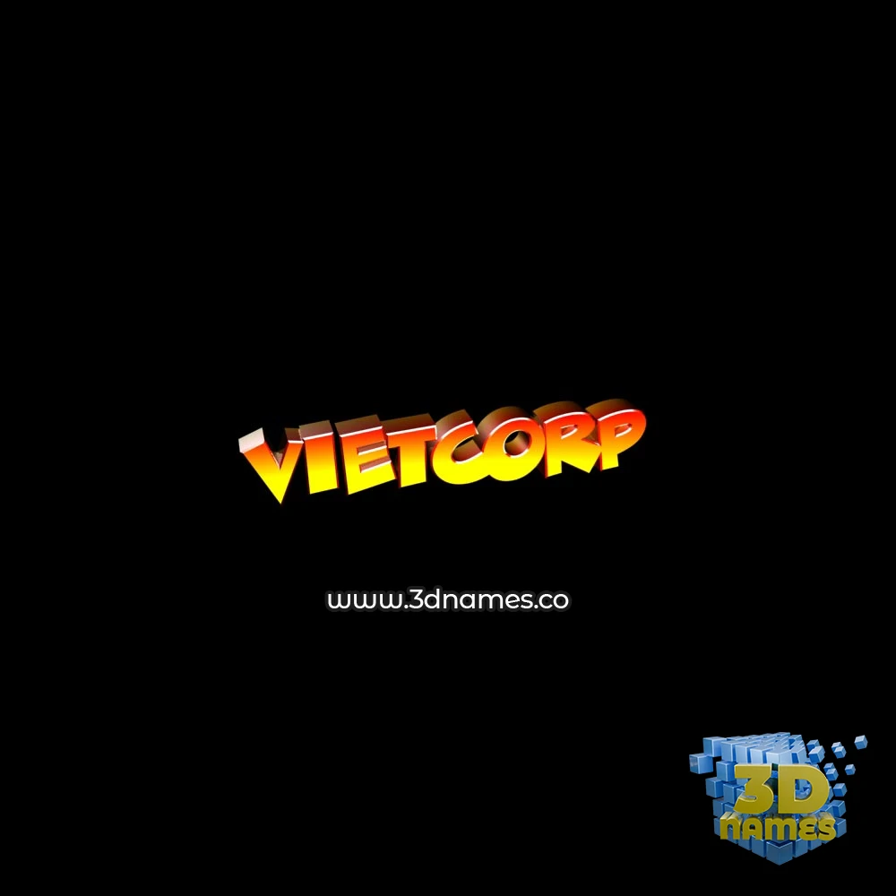 vietcorp in Black Background style - 3D name wallpaper
