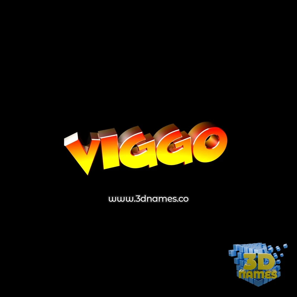 viggo in Black Background style - 3D name wallpaper