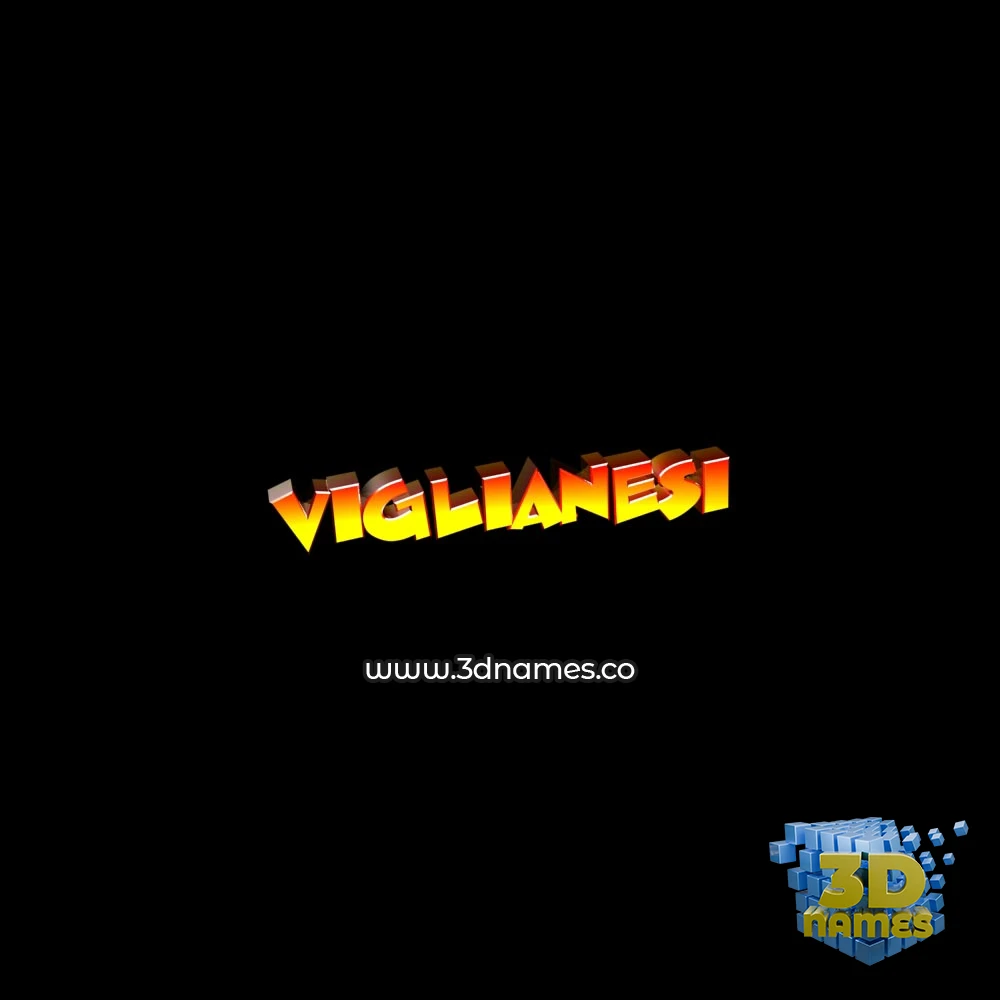 viglianesi in Black Background style - 3D name wallpaper