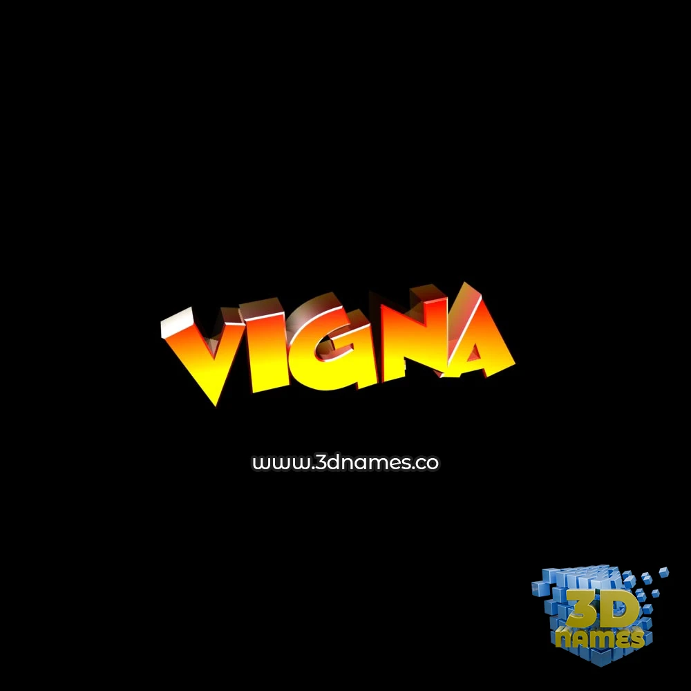 vigna in Black Background style - 3D name wallpaper