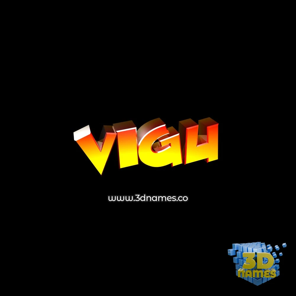 vigu in Black Background style - 3D name wallpaper