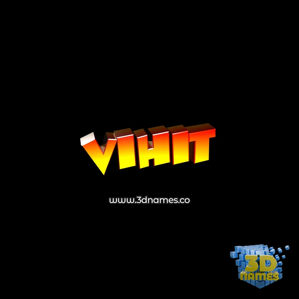 vihit in Black Background style - 3D name wallpaper