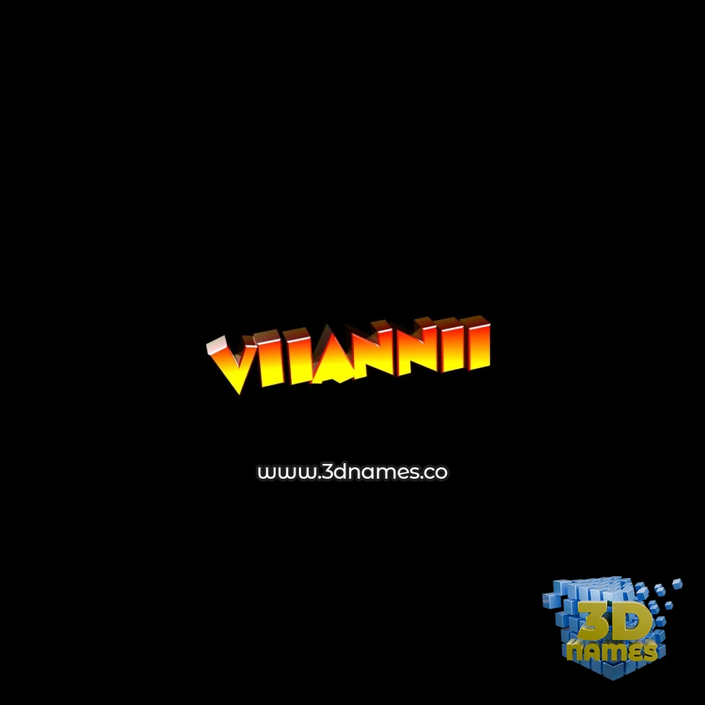 viiannii in Black Background style - 3D name wallpaper
