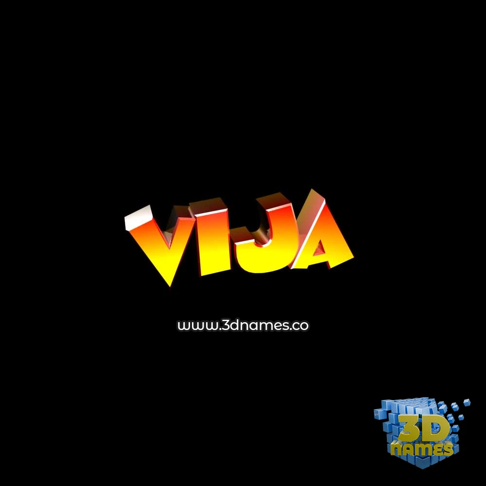 vija in Black Background style - 3D name wallpaper