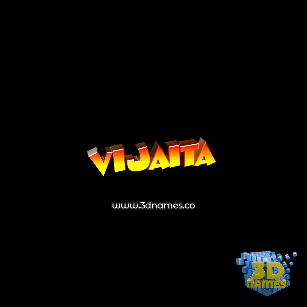 vijaita in Black Background style - 3D name wallpaper