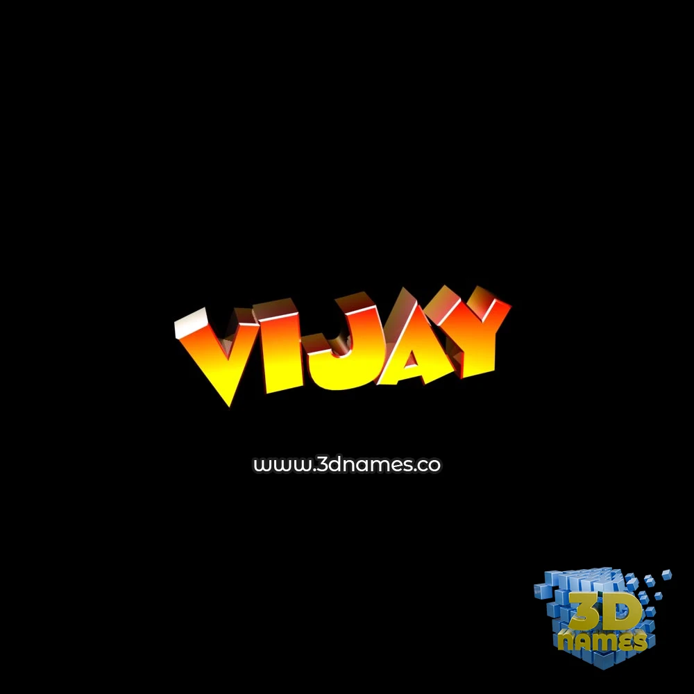 vijay in Black Background style - 3D name wallpaper