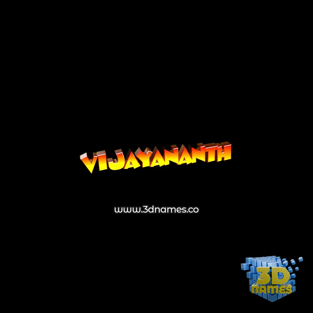 vijayananth in Black Background style - 3D name wallpaper