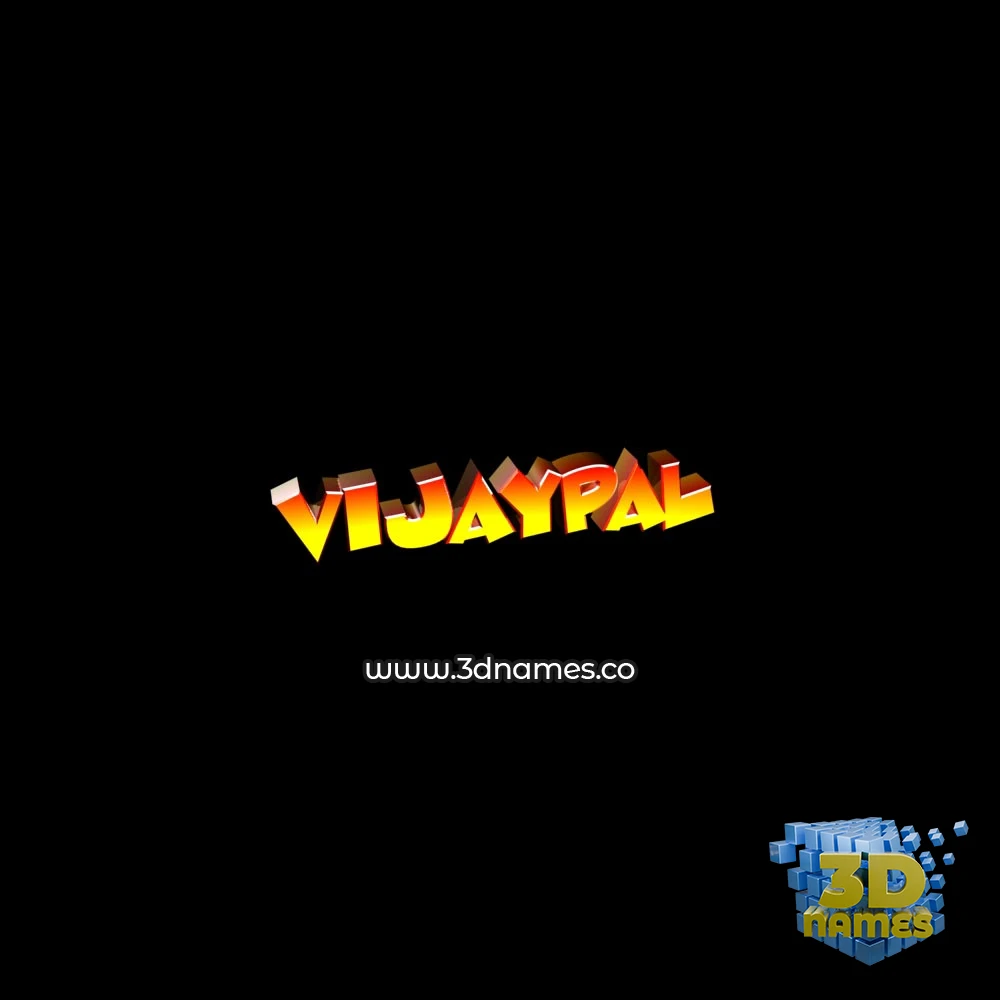vijaypal in Black Background style - 3D name wallpaper