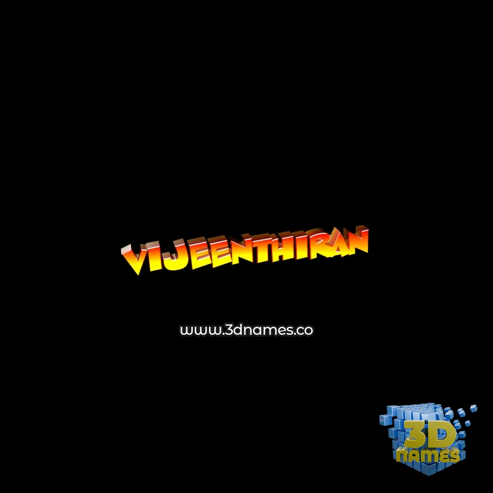 vijeenthiran in Black Background style - 3D name wallpaper