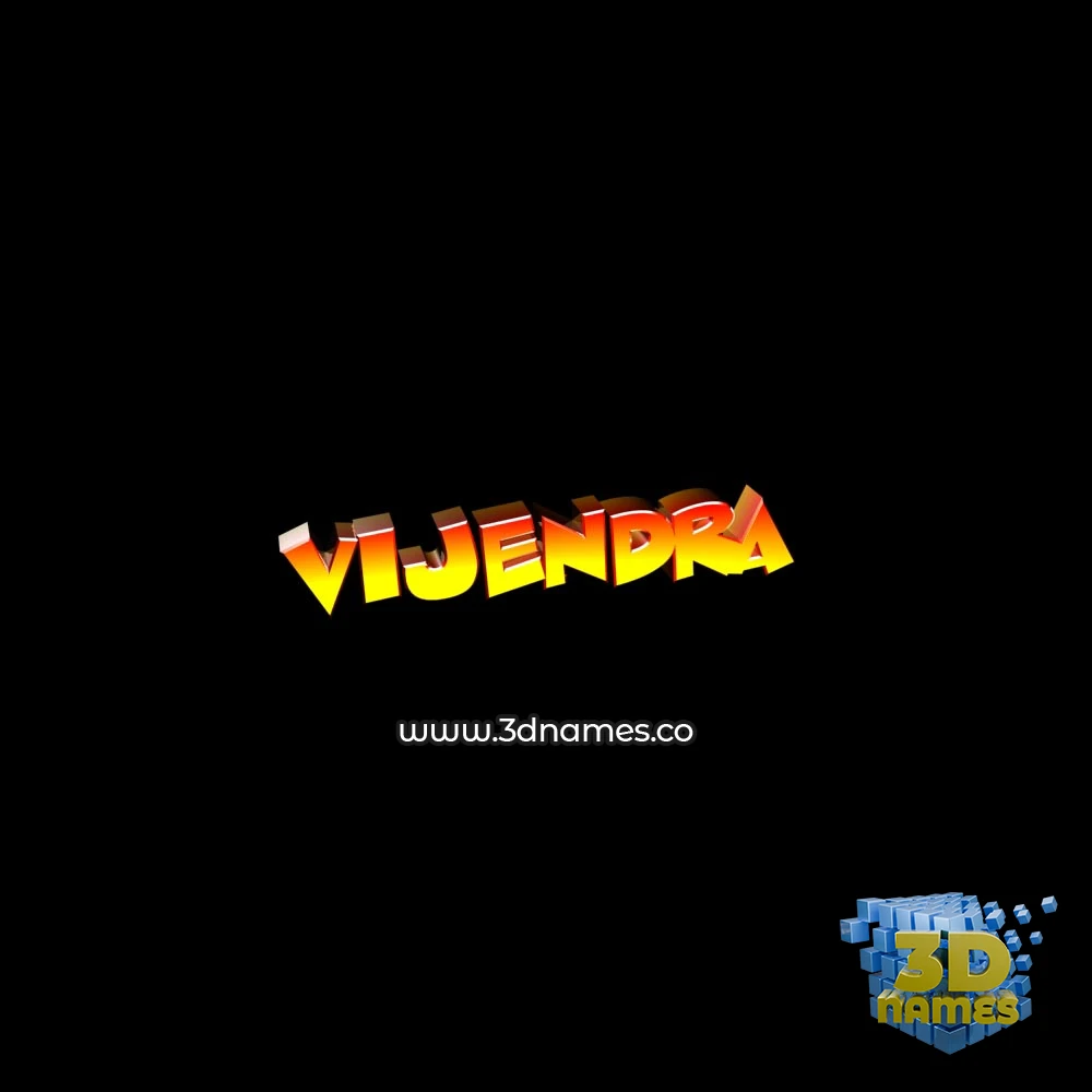 vijendra in Black Background style - 3D name wallpaper