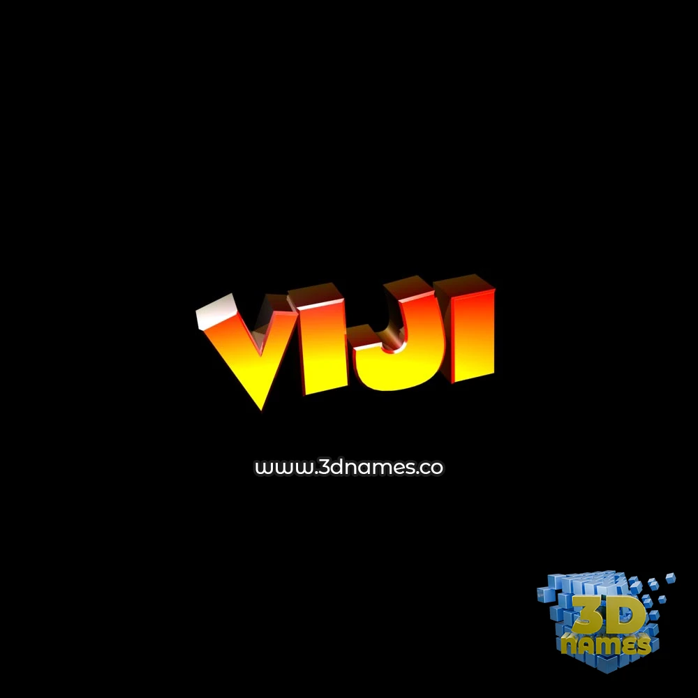 viji in Black Background style - 3D name wallpaper