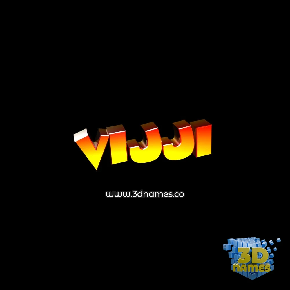 vijji in Black Background style - 3D name wallpaper