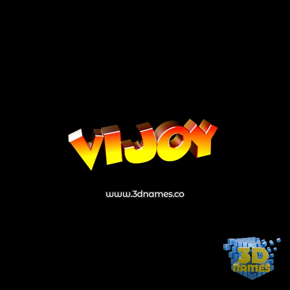 vijoy in Black Background style - 3D name wallpaper