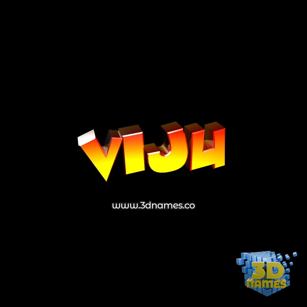 viju in Black Background style - 3D name wallpaper