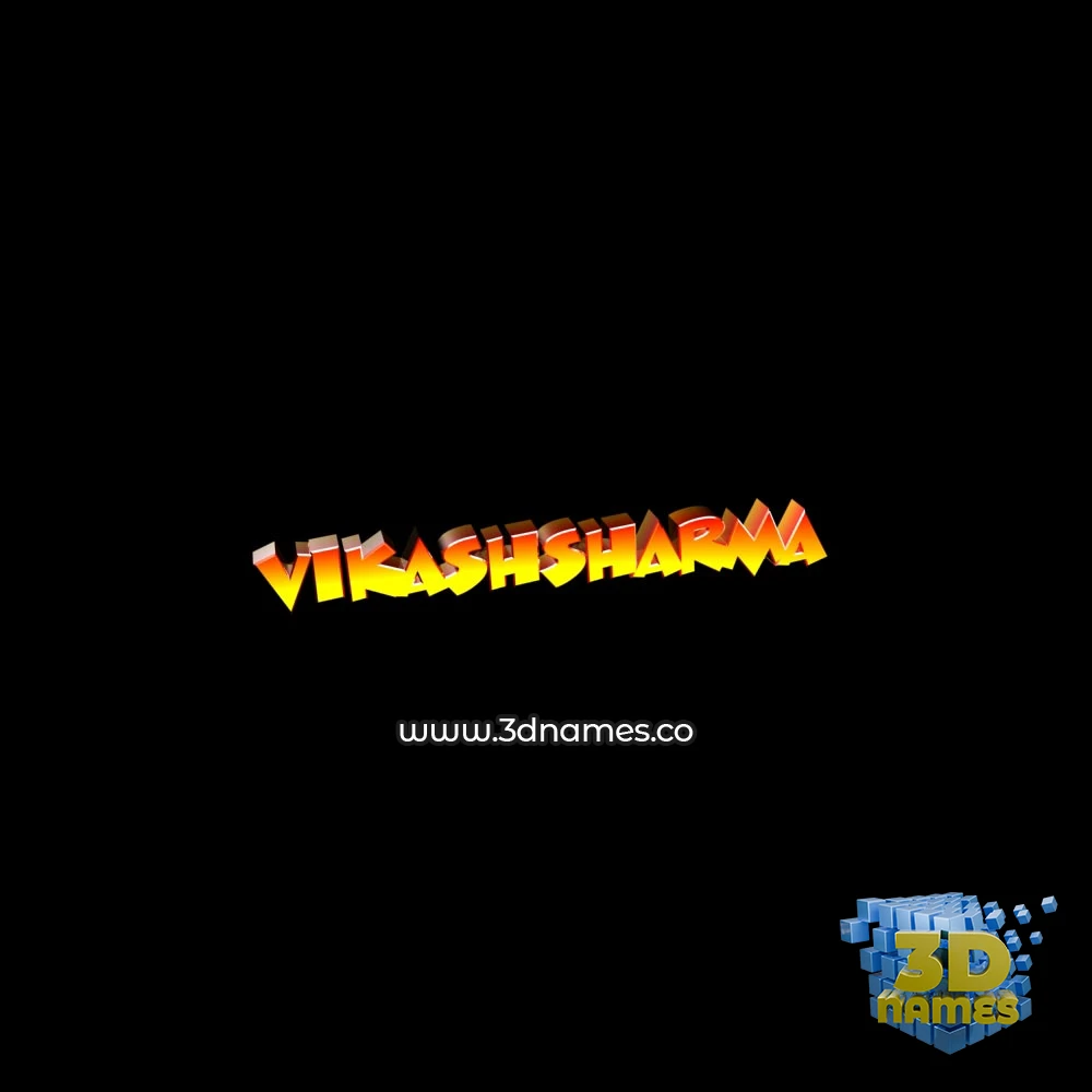 vikashsharma in Black Background style - 3D name wallpaper