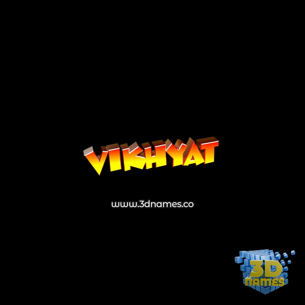 vikhyat in Black Background style - 3D name wallpaper