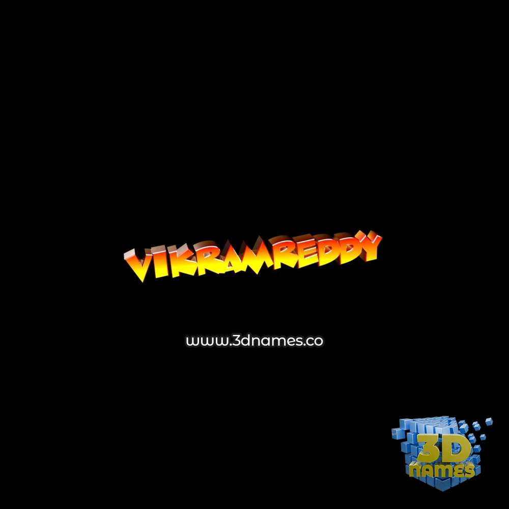 vikramreddy in Black Background style - 3D name wallpaper