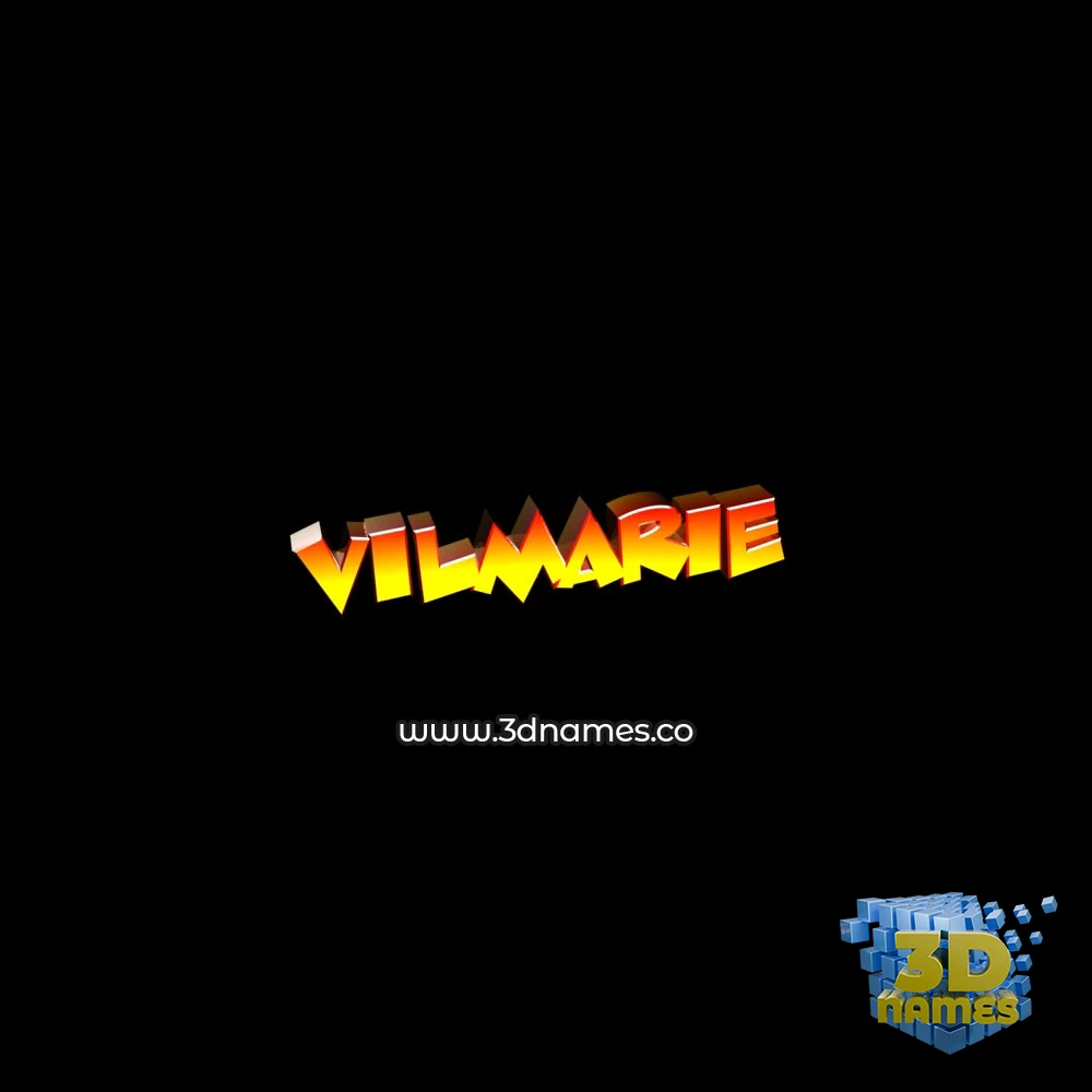 vilmarie in Black Background style - 3D name wallpaper
