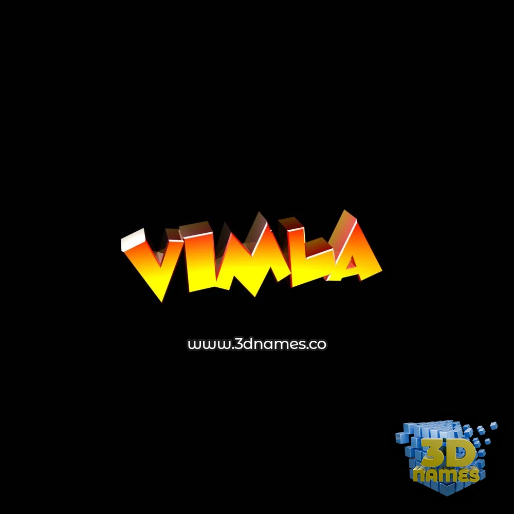 vimla in Black Background style - 3D name wallpaper