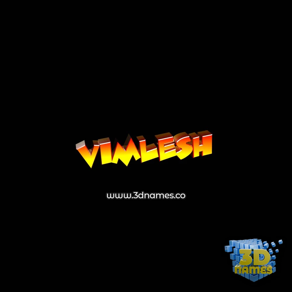 vimlesh in Black Background style - 3D name wallpaper