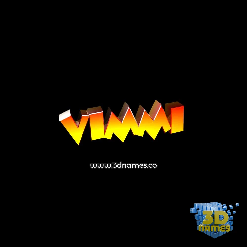 vimmi in Black Background style - 3D name wallpaper
