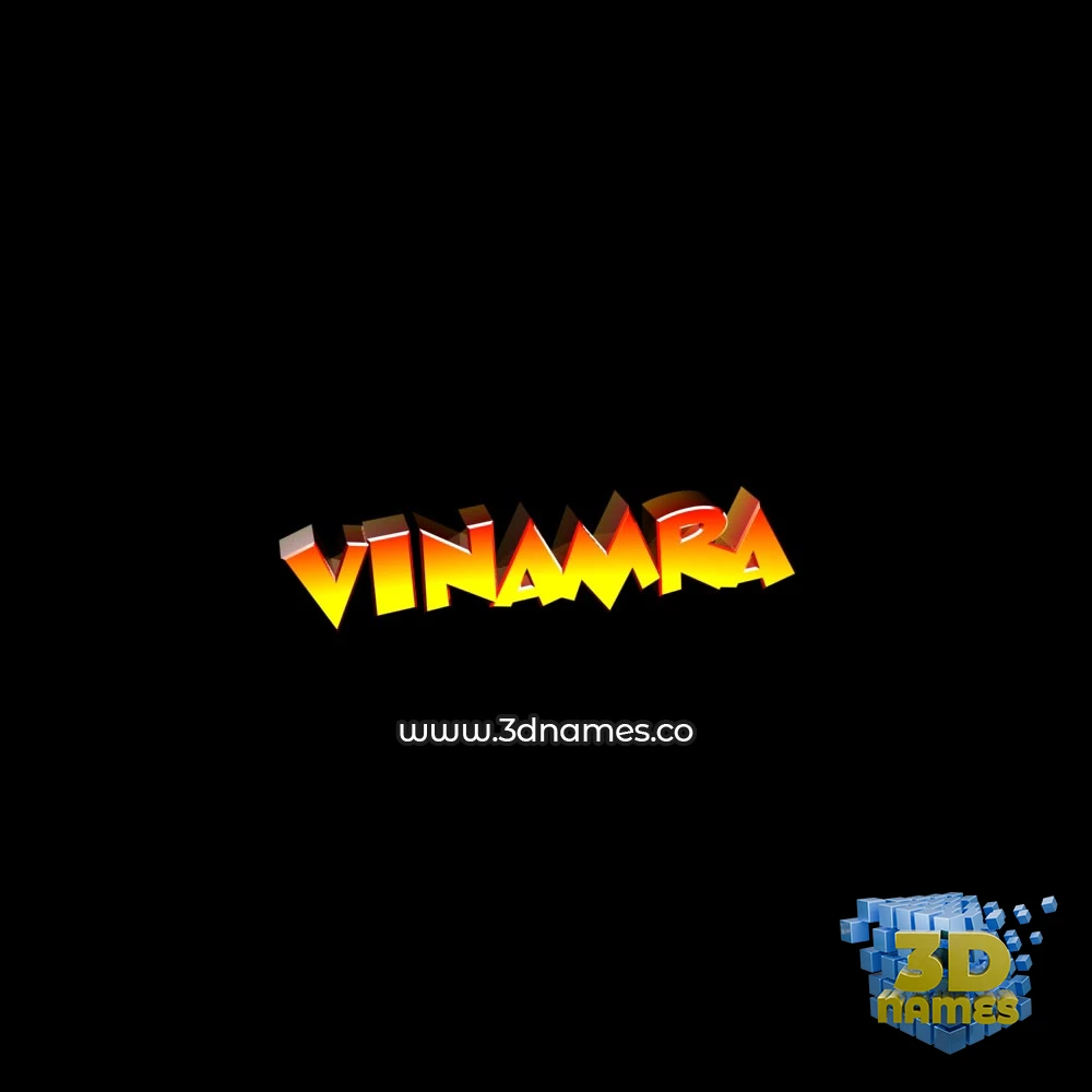 vinamra in Black Background style - 3D name wallpaper