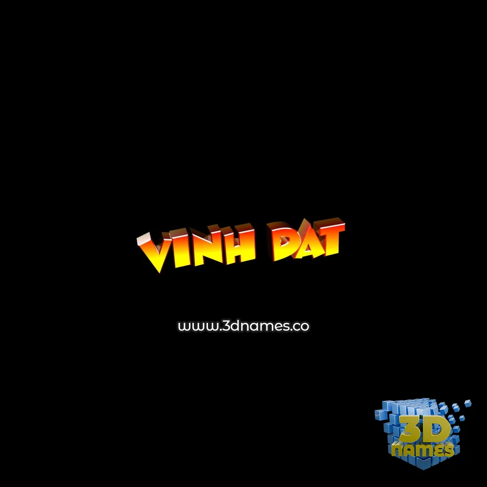 vinh dat in Black Background style - 3D name wallpaper